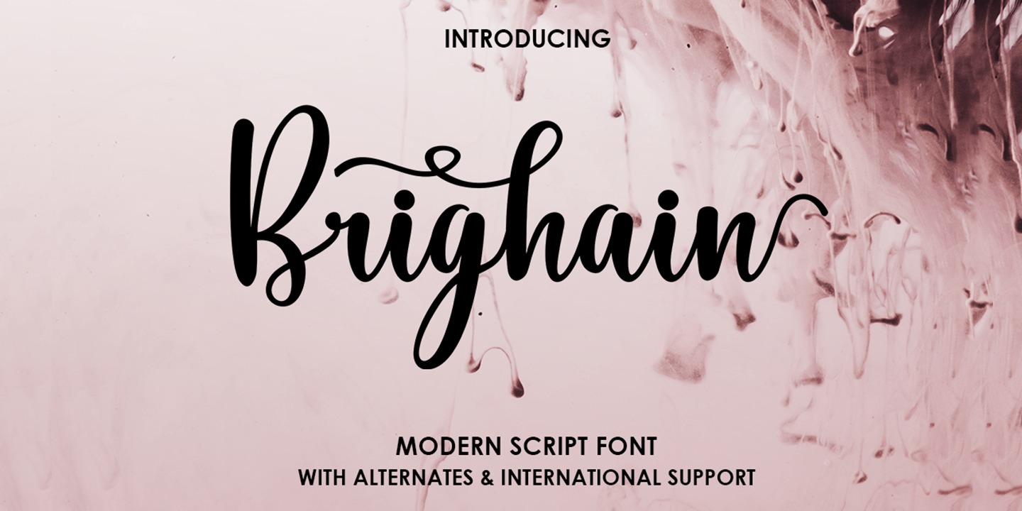 Brighain Script Script Font preview